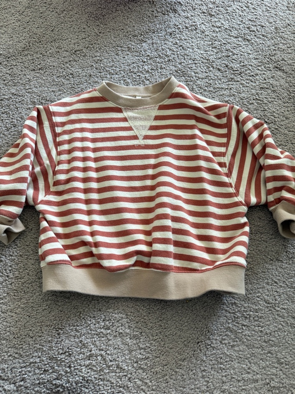 Rylee & Cru Oversized Crew - Poppy Stripe